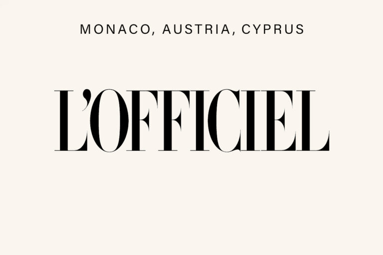L'Officiel magazines in Austria, Monaco and Cyprus